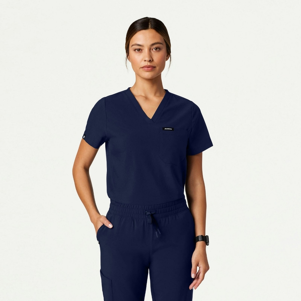 Women's Jaanuu Scrub Top Midnight Navy Size Small